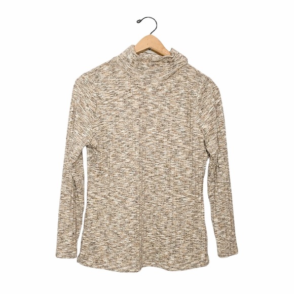 14th & Union Neutral Knit Turtleneck Sweater‎ Top Petite Small - Picture 1 of 7